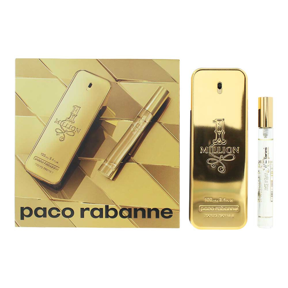 Paco Rabanne 1 Million 2 Piece Gift Set: EDT 100ml - EDT 10ml For Men-image-OPC-PH9SSX6-NEW