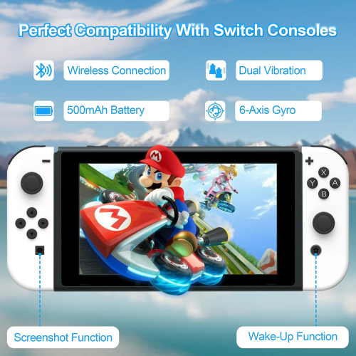 Wireless Controller Joy Con für Nintendo Switch Gamepad -Weiß 1