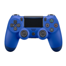 DualShock 4 Wireless-Controller Blau – kompatibel PS4/PS3, ergonomisch, vibrierend, Lichtleiste sichtbar, integrierter Lautsprecher