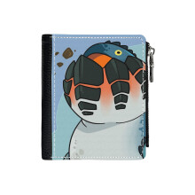 (Dodogama (Monster Hunter World)_53) PU Wallet Compact Bifold with Zipper & Multiple Card Coins Slots Black Stylish Durable Graphic Design Print for Men Women Kids Christmas Gift