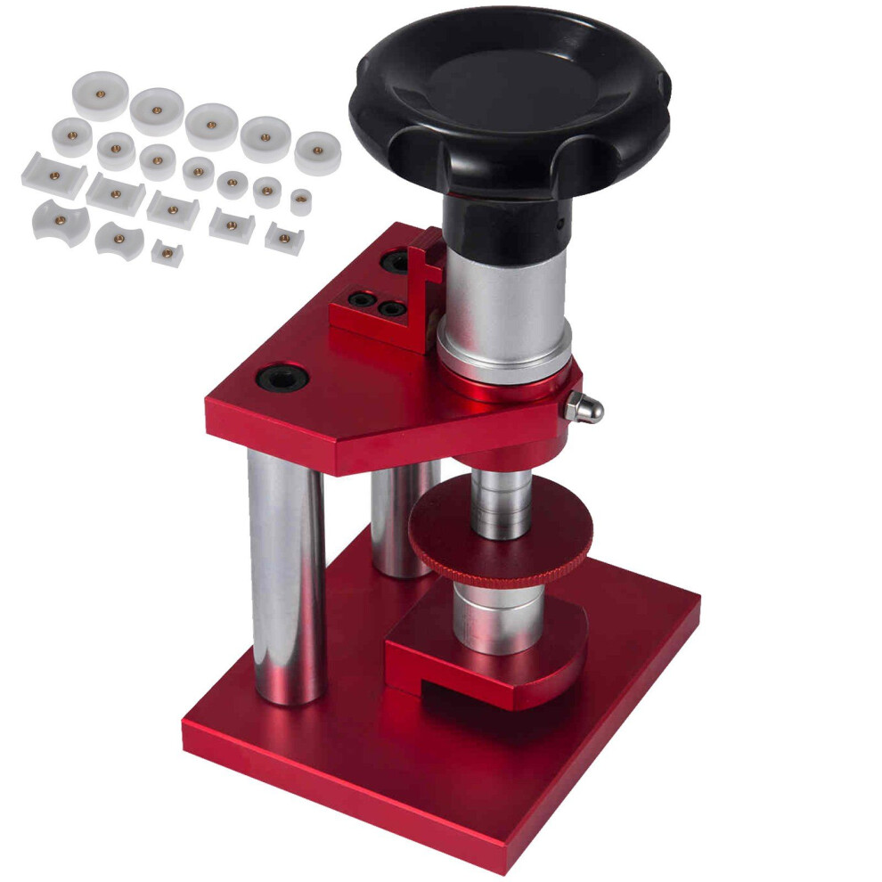 VEVOR Watch Repair Tools Watch Press W/20Dies Watch Case Closer For Close Snap Off Watch Back Cover Capper Back Closing Machine Bench Tool Crystal Bez