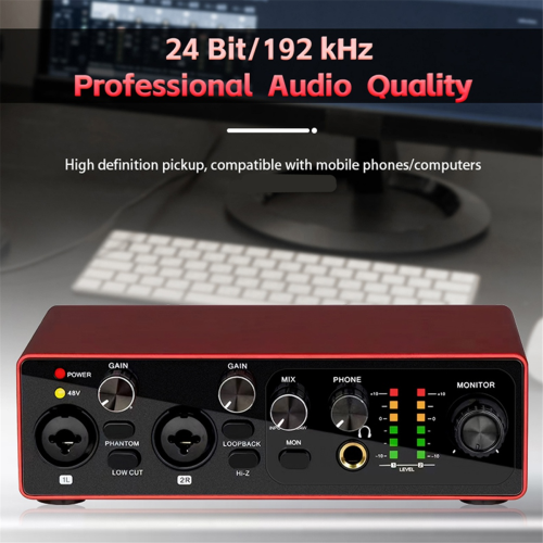 Επαγγελματική κάρτα ήχου MB22 USB Audio Interface Phantom Power Supply 2