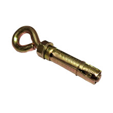 (M8 X 60MM, Pack of 50) Concrete Ground Anchor Eye Bolts (Threaded Shield)