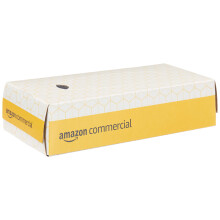AmazonCommercieel 2-laags witte platte doos gezichtsdoekjes (416968)|Bulk voor bedrijven|FSC-gecertificeerd, ongeparfumeerd, 3000 stuks (30 verpakkin