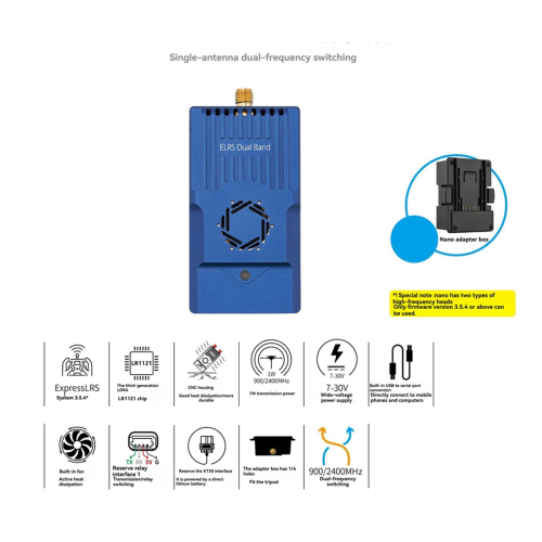 C3 NANO Dual-Frequency Switching met Nano naar Micro-Adapter Box 2