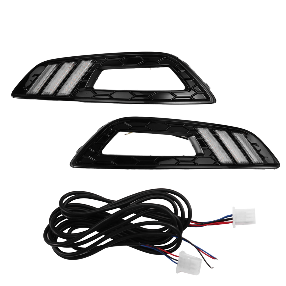 1 Paio Di Luci Diurne A Led Per Auto, Indicatori Di Direzione Gialli