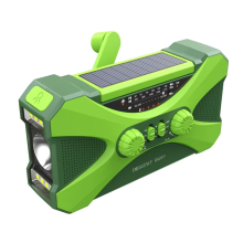 Noodradio op zonne-energie 10000 mAh, handzwengel, AM/FM/NOAA, SOS-waarschuwing, A