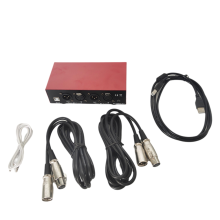 USB duálny zmiešaný výstupný fantomový napájací zdroj 48V s dvojitým XLR káblom
