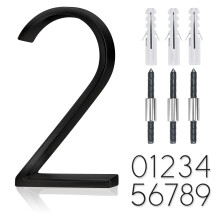 5 """" ""Numero de maison flottante en acier inoxydable Metal Numeros de maison moderne Numero de bote aux lettres de porte jardin Numero de decora