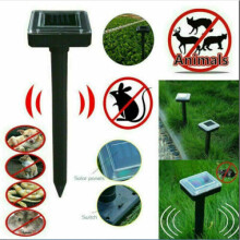 1Pack Solar Power Ultrasonic Pest Animal Repeller Pet Scarer Control UK