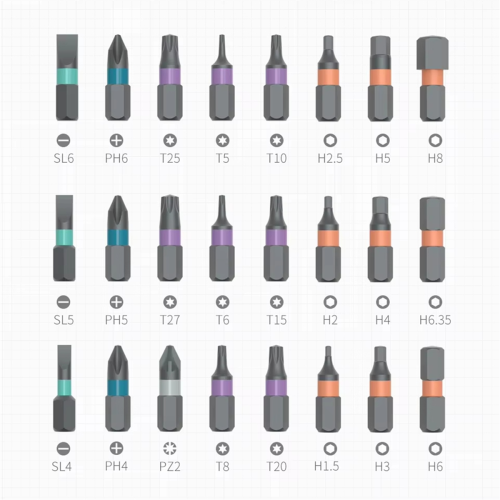 24 in 1 Multi-Purpose Ratchet Wrench Screwdriver S2 Magnetic Bits 2