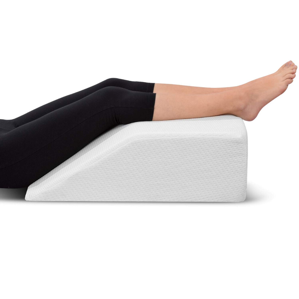 Ebung Memory Foam Leg Elevation Pillows - Leg Support Pillow To Elevate Feet, Sleeping, Blood Circulation, Leg Swelling Relief, Sciatica Pain Relief,