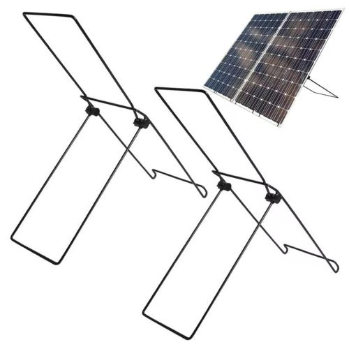 2pcs Garden Solar Panel Stand Solar Panel Holder Steel Panel Mobile 1