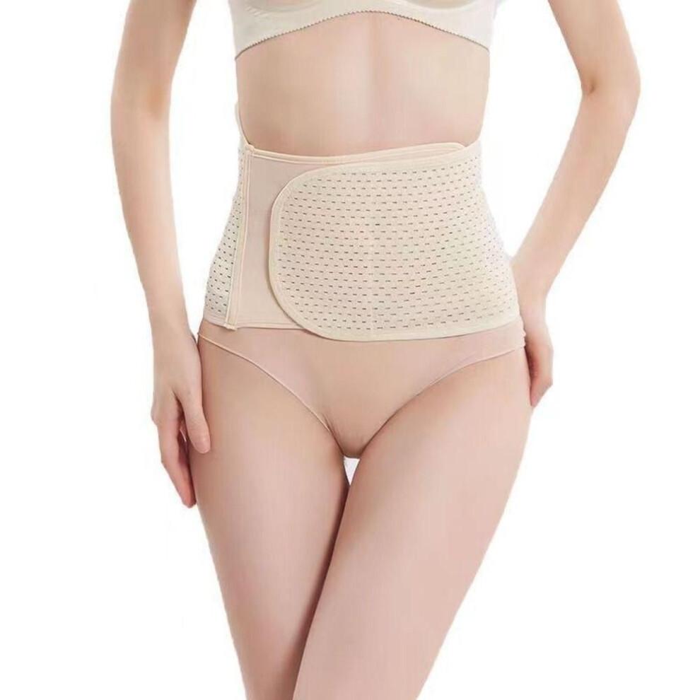(beige, L) Breathable Postpartum Body Shape Cartilage Shapewear Clothes Force Band Abdominal Belt  Women