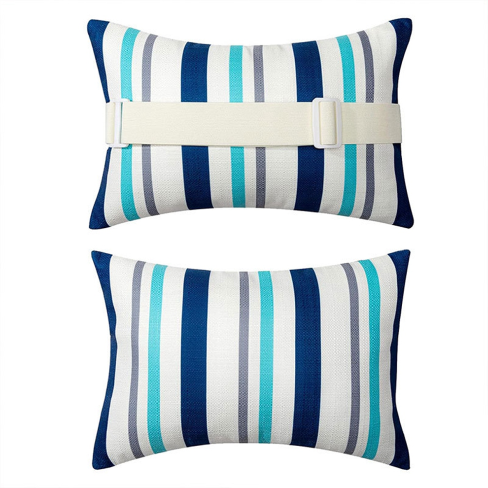 Lot de 2 coussins de tête pour chaise longue avec bande élastique réglable B