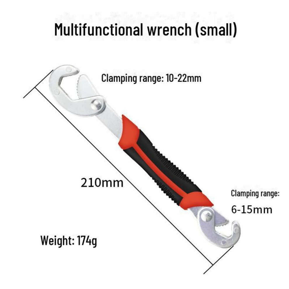 (as the picture, Trumpet - Bulk) Adjustable Universal Pipe Clamp Wrench – Large and Small Opening Tool