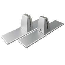 2 Pcs Sneeze Guard Support Clamp with Steady Freestanding Stand Base Removable Clamp Desk Partition Clamp for Clear Acrylic Shield Heavy Duty Auminum