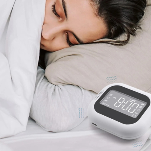 LED Display Vibration Alarm Clock Rechargeable White Noise 2