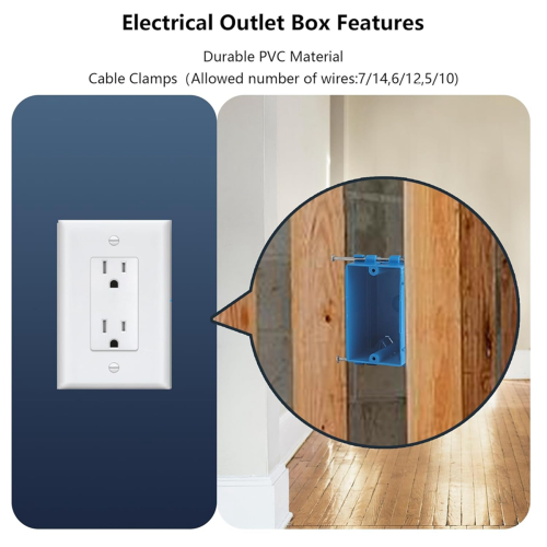 10-Pack Single Gang Electrical Box, New Work Box 1 Gang 2