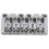 5-String Bass Bridge Body Bottom Through String Spacing Silver 6