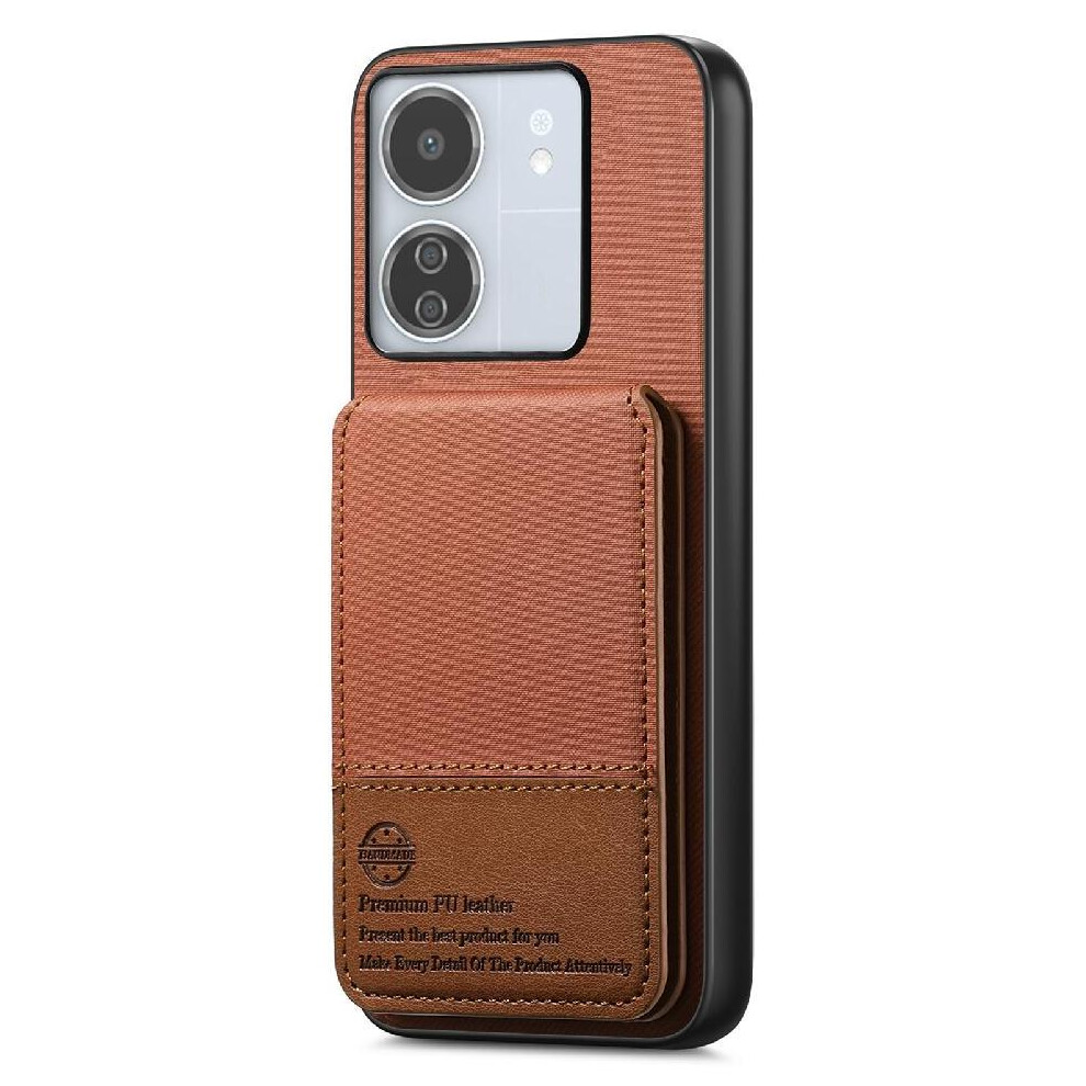 (Brown) Case For Xiaomi Redmi 13C Wallet Rfid Blocking Leather Case Shockproof Brown 764563521944