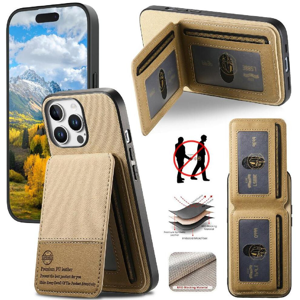 (Yellow) Compatible With Iphone 14 Pro Case Wallet Leather Case Shockproof Rfid Blocking Yellow 764563522262