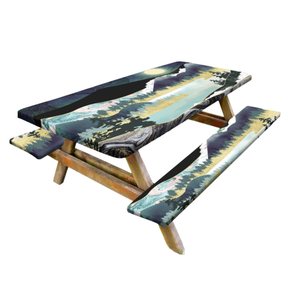 Nappe anti-poussière, motif peinture à l'huile, pour table de pique-nique