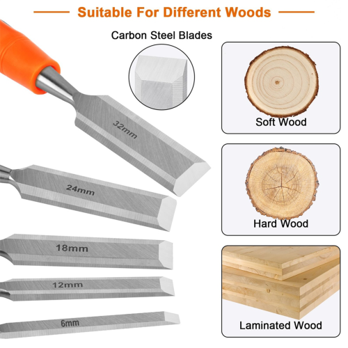 5 Piece Wood Chisel Sets Woodworking Tools Set, Wood Chisels 2