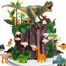 Glahorse 26 PC -uri de tort dinozaur toppers cu oua dinozaur lasa copaci decora?iuni tort pentru petrecerea de na?tere dinozaur petrecere tematic