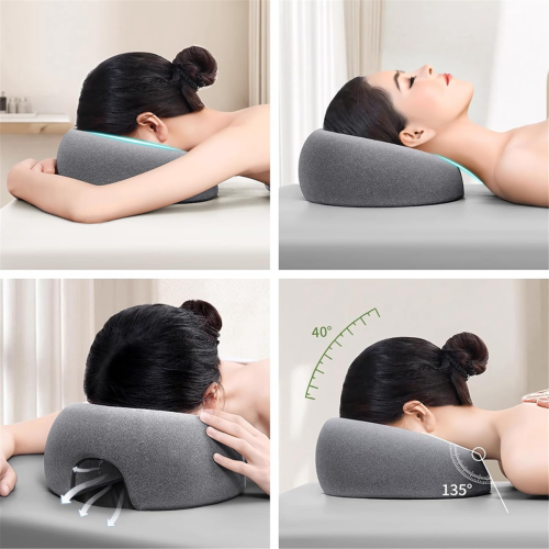 Face Down Pillow Massage Pillow for Bed Headrest Prone Down Sleeping 2