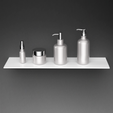 (Wit - 40 cm) Zwevende wandplank Douche shampoohouder Roestvrijstalen aluminium organizer Opbergrek