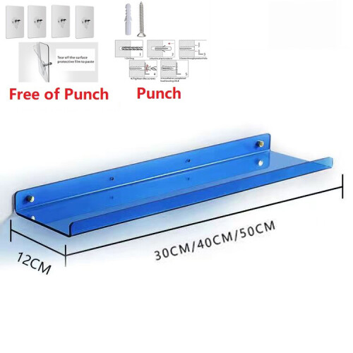 upsimples Clear Acrylic Shelves for Wall Storage, Set of 6