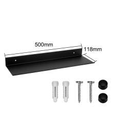 (50 cm) Badkameraccessoires Planken 30-60 cm Aluminiumlegering Mat Zwart Badkameraccessoires Wandplank