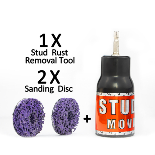 Metal Scale Remover Tool Stud Rust Removal Tool Wheel Hub Cleaner 2