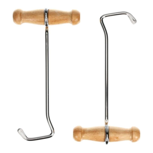 2pack Boot Hooks and Puller for Cowboy Boots, Wood Handles