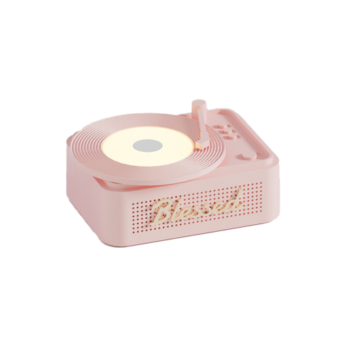 Vinyl Wireless Bluetooth Speaker Alarms Clock Small Record Player C