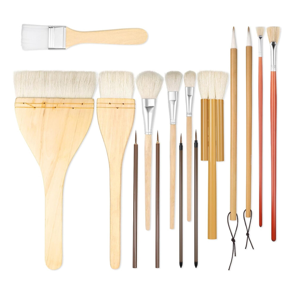 15Pcs Ceramic Brushes For Glazing Ceramic Brush Set 4853951125553