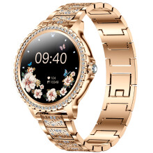 (smart watch Adultrose goud staal)Volwassen Smartwatch Smartwatch Volwassen Android 2025 360*360 Bloeddruk