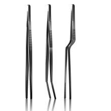 3 Pcs 30cm Fine Tweezer Tongs, Extra-Long Stainless Steel