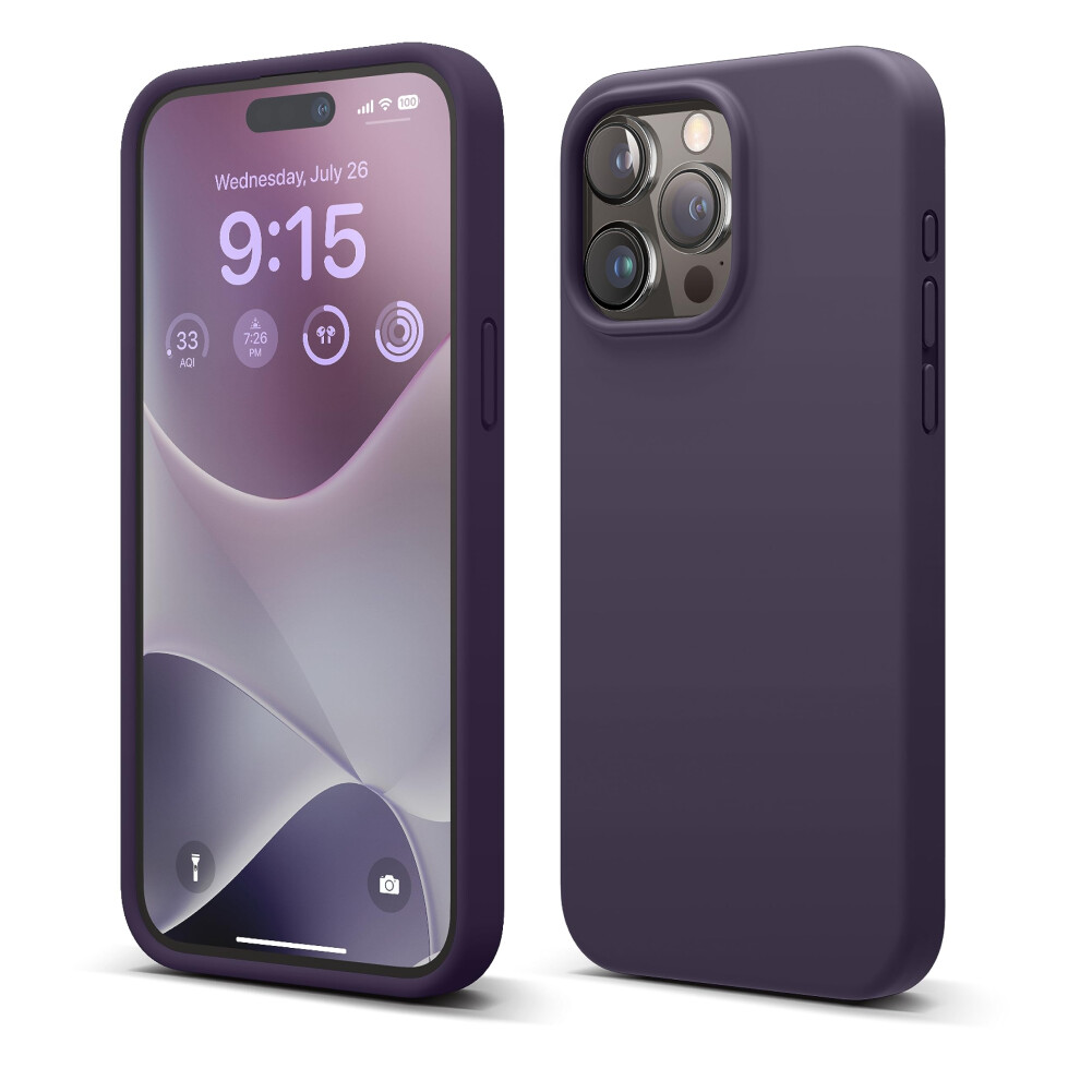 Elago Liquid Silicone Case Compatible With Iphone 15 Pro Max Premium Quality Full Body Protection Case [4-Layer Shockproof Structure] Soft Microfib 8809919815802