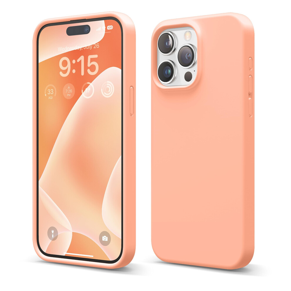 Elago Liquid Silicone Case Compatible With Iphone 15 Pro Max Premium Full Body Protection Case [4-Layer Shockproof Structure] Soft Microfiber Lining 8809919815710