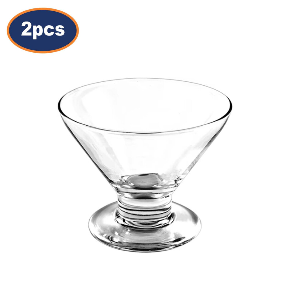 Ice Cream Cup 2pcs Glass Dessert Bowls Cocktail Footed Sundae Serving Cups 170ml-image-OPC-PH9V9ZW-NEW