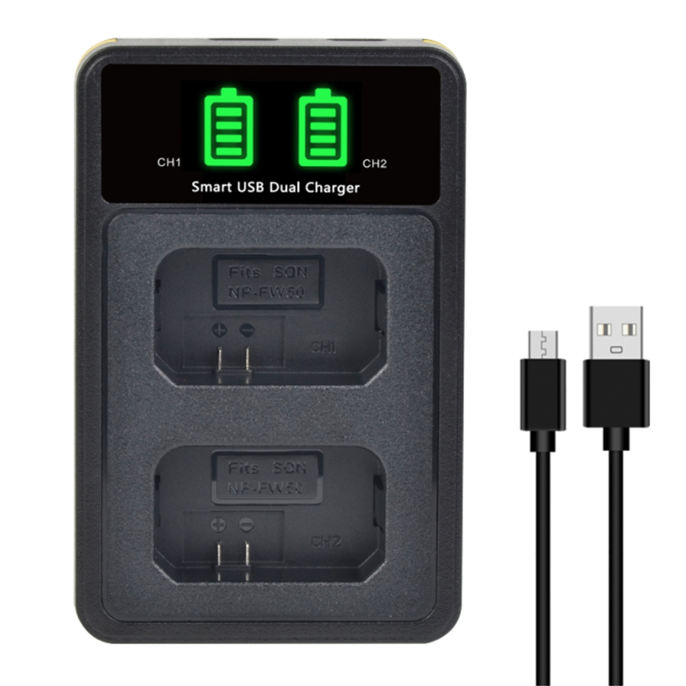 Np-Fw50 Dual Charger, Suitable For Np-Fw50, Fw50 Black 4852268443046
