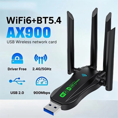 Κάρτα δικτύου WiFi 900Mbps 2.4G/5Ghz Bluetooth 5.4 Wi-Fi για υπολογιστή/φορητό υπολογιστή 2