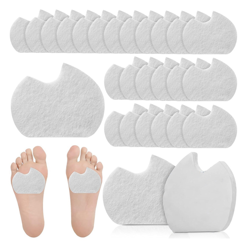 24 Pcs Foot Pads for Dancer Sesamoiditis Pads White 1