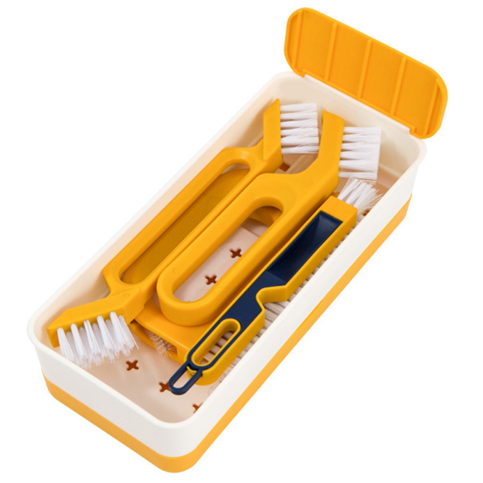 Brosse multi-usages pour carrelage, sol, poêle, jaune