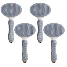 Pente para gatos, removedor de pelos soltos, escova, suprimentos para gatos, cinza