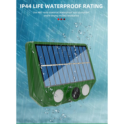 Solar Powered Ultrasonic Animal Repellent 500mAh 2