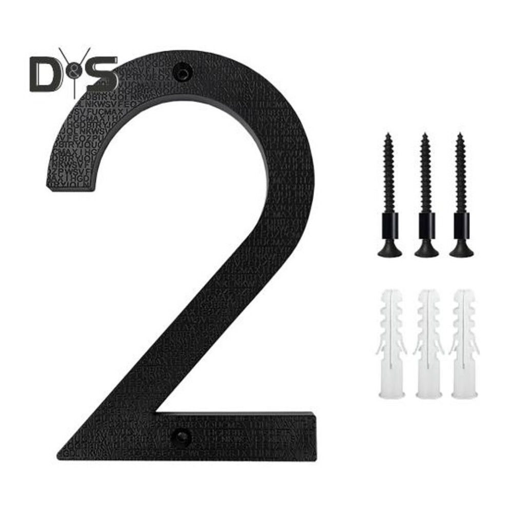 (as the picture, 2) Black House Numbers Door Number Letters For Outside Signs Easy Installation Plastic Matte Numbers Letters Sign For Home Address Mailbox