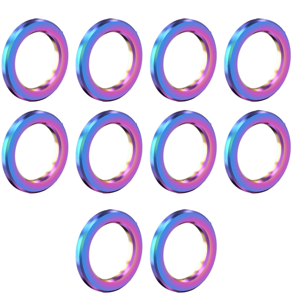10Pcs M6 Bicycle Titanium Flat Washer Universal Rainbow 4852268449741